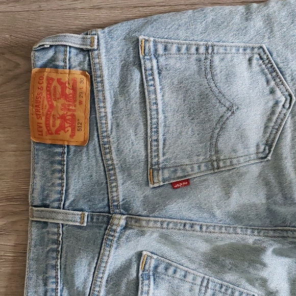 Levi's 512 Slip Taper Jeans In Light Blue Stonewash - Picture 5 of 6